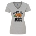 thumbnail image 1 of Inktastic Sloths Are My Spirit Animal with Cute Sloth Illustration Women's V-Neck T-Shirt, 1 of 5