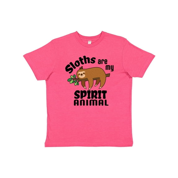 Inktastic Sloths Are My Spirit Animal with Cute Sloth Illustration Youth T-Shirt