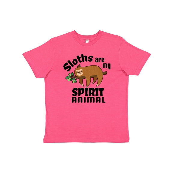 Inktastic Sloths Are My Spirit Animal with Cute Sloth Illustration Youth T-Shirt