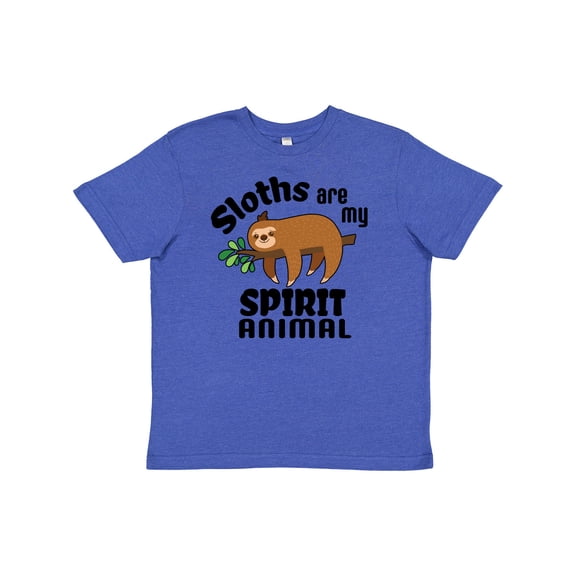 Inktastic Sloths Are My Spirit Animal with Cute Sloth Illustration Youth T-Shirt