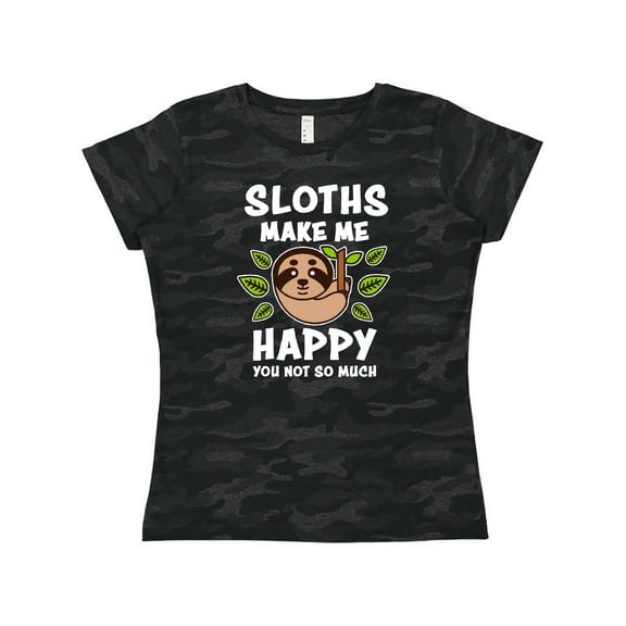 Inktastic Sloths Make Me Happy You Not So Much Women's T-Shirt