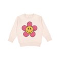 thumbnail image 1 of Inktastic Smiley Face Flower Cute Pink and Yellow Toddler Sweatshirt, 1 of 4