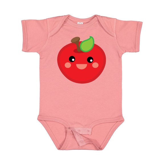Inktastic Smiling Apple Boys or Girls Baby Bodysuit