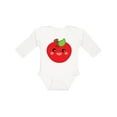 thumbnail image 1 of Inktastic Smiling Apple Boys or Girls Long Sleeve Baby Bodysuit, 1 of 5