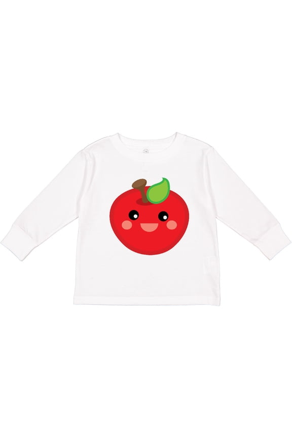 Smiling Apple Boys or Girls Long Sleeve Toddler T-Shirt