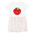 thumbnail image 1 of Inktastic Smiling Apple Girls Toddler Dress, 1 of 5