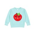thumbnail image 1 of Inktastic Smiling Apple Toddler Sweatshirt, 1 of 4