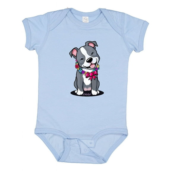 Inktastic Smiling Pit Bull Boys or Girls Baby Bodysuit