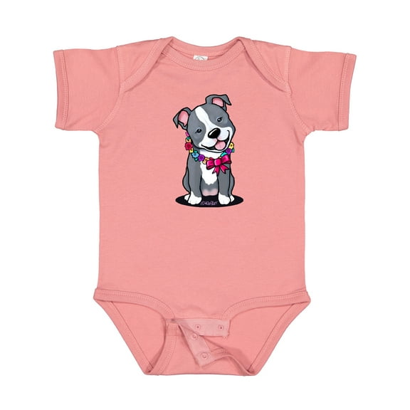 Inktastic Smiling Pit Bull Boys or Girls Baby Bodysuit