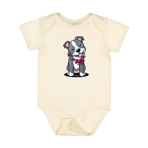 Inktastic Smiling Pit Bull Boys or Girls Baby Bodysuit