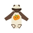 thumbnail image 1 of Inktastic Smiling Pumpkin, Halloween, Orange Pumpkin Boys or Girls Long Sleeve Baby Bodysuit, 1 of 5