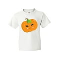 thumbnail image 1 of Inktastic Smiling Pumpkin, Halloween, Orange Pumpkin Youth T-Shirt, 1 of 5