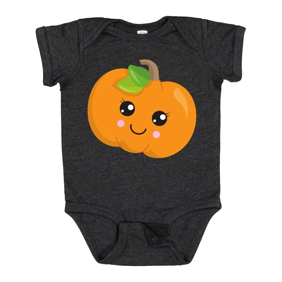 Inktastic Smiling Pumpkin, Orange Pumpkin, Halloween Boys or Girls Baby Bodysuit