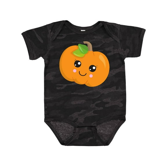 Inktastic Smiling Pumpkin, Orange Pumpkin, Halloween Boys or Girls Baby Bodysuit
