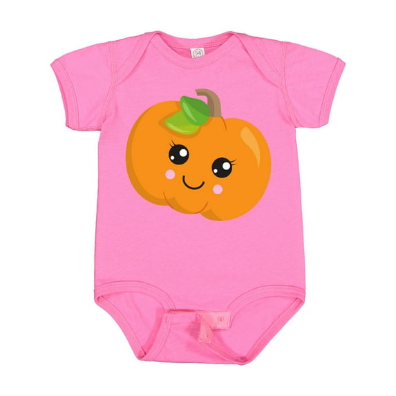 Inktastic Smiling Pumpkin, Orange Pumpkin, Halloween Boys or Girls Baby Bodysuit