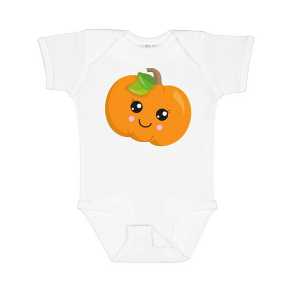Inktastic Smiling Pumpkin, Orange Pumpkin, Halloween Boys or Girls Baby Bodysuit