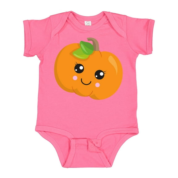 Inktastic Smiling Pumpkin, Orange Pumpkin, Halloween Boys or Girls Baby Bodysuit