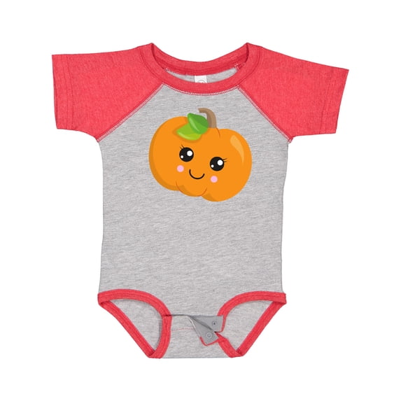 Inktastic Smiling Pumpkin, Orange Pumpkin, Halloween Boys or Girls Baby Bodysuit