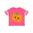thumbnail image 1 of Inktastic Smiling Pumpkin, Orange Pumpkin, Halloween Boys or Girls Toddler T-Shirt, 1 of 5