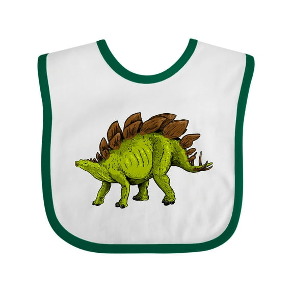 Inktastic Smiling Stegosaurus Boys or Girls Baby Bib