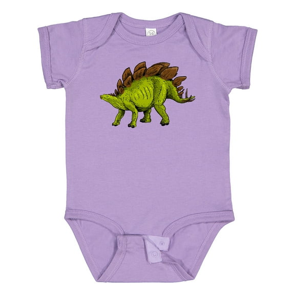 Inktastic Smiling Stegosaurus Boys or Girls Baby Bodysuit