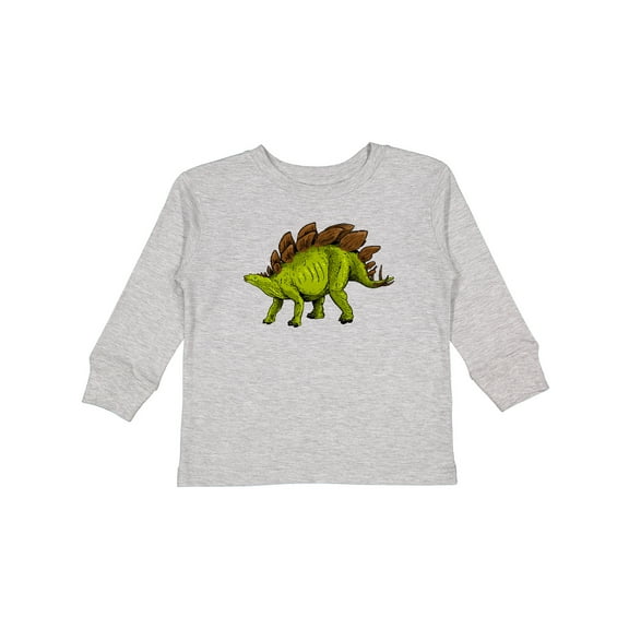 Inktastic Smiling Stegosaurus Boys or Girls Long Sleeve Toddler T-Shirt