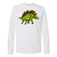 thumbnail image 1 of Inktastic Smiling Stegosaurus Long Sleeve T-Shirt, 1 of 5