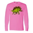 thumbnail image 1 of Inktastic Smiling Stegosaurus Long Sleeve T-Shirt, 1 of 5