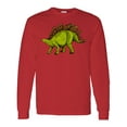 thumbnail image 1 of Inktastic Smiling Stegosaurus Long Sleeve T-Shirt, 1 of 5