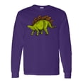 thumbnail image 1 of Inktastic Smiling Stegosaurus Long Sleeve T-Shirt, 1 of 5