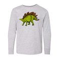 thumbnail image 1 of Inktastic Smiling Stegosaurus Long Sleeve Youth T-Shirt, 1 of 5