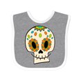 thumbnail image 1 of Inktastic Smiling Sugar Skull for Day of the Dead Boys or Girls Baby Bib, 1 of 4