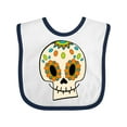 thumbnail image 1 of Inktastic Smiling Sugar Skull for Day of the Dead Boys or Girls Baby Bib, 1 of 4