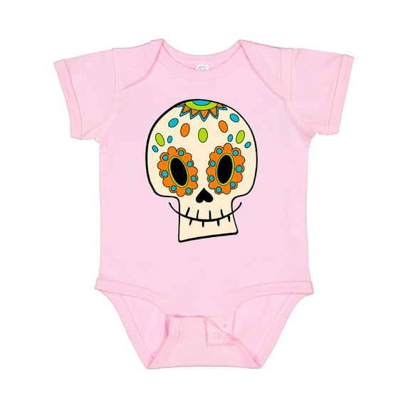 Inktastic Smiling Sugar Skull for Day of the Dead Boys or Girls Baby Bodysuit