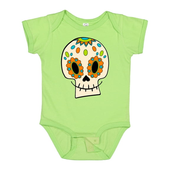 Inktastic Smiling Sugar Skull for Day of the Dead Boys or Girls Baby Bodysuit