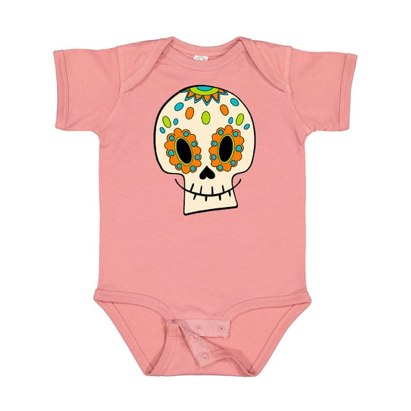 Inktastic Smiling Sugar Skull for Day of the Dead Boys or Girls Baby Bodysuit