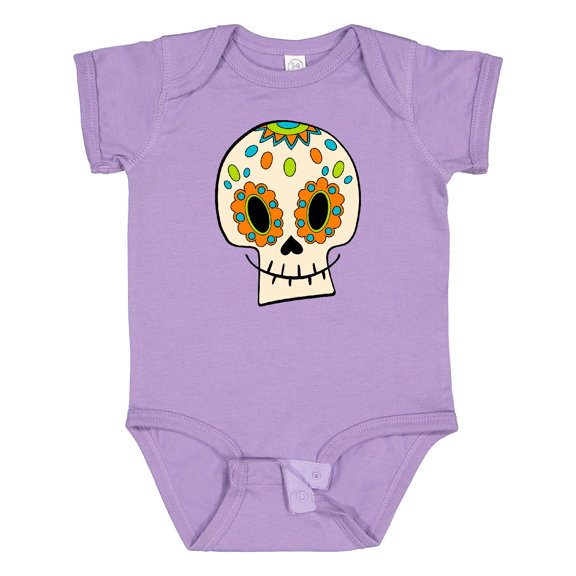Inktastic Smiling Sugar Skull for Day of the Dead Boys or Girls Baby Bodysuit