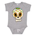 thumbnail image 1 of Inktastic Smiling Sugar Skull for Day of the Dead Boys or Girls Baby Bodysuit, 1 of 5