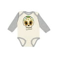 thumbnail image 1 of Inktastic Smiling Sugar Skull for Day of the Dead Boys or Girls Long Sleeve Baby Bodysuit, 1 of 5