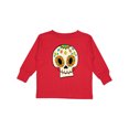 thumbnail image 1 of Inktastic Smiling Sugar Skull for Day of the Dead Boys or Girls Long Sleeve Toddler T-Shirt, 1 of 5