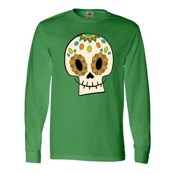 Inktastic Smiling Sugar Skull for Day of the Dead Long Sleeve T-Shirt
