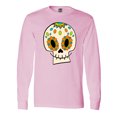thumbnail image 1 of Inktastic Smiling Sugar Skull for Day of the Dead Long Sleeve T-Shirt, 1 of 5