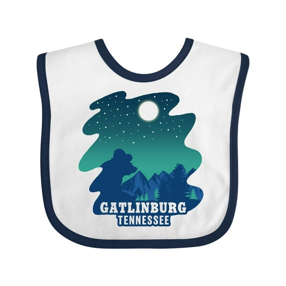 Inktastic Smoky Mountains Gatlinburg Tennessee with Bear Boys or Girls Baby Bib