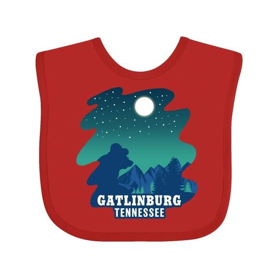 Inktastic Smoky Mountains Gatlinburg Tennessee with Bear Boys or Girls Baby Bib