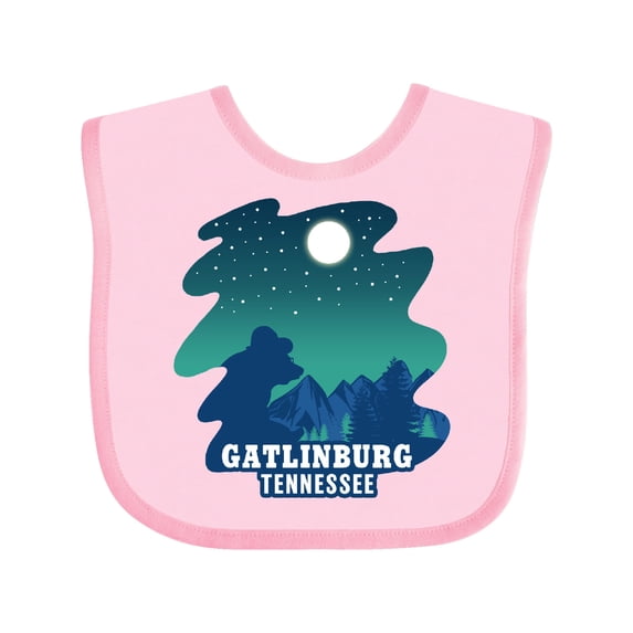 Inktastic Smoky Mountains Gatlinburg Tennessee with Bear Boys or Girls Baby Bib