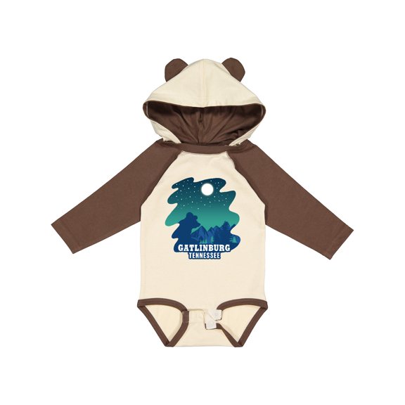 Inktastic Smoky Mountains Gatlinburg Tennessee with Bear Boys or Girls Long Sleeve Baby Bodysuit