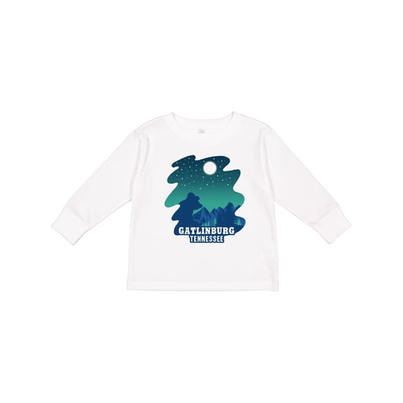 Inktastic Smoky Mountains Gatlinburg Tennessee with Bear Boys or Girls Long Sleeve Toddler T-Shirt