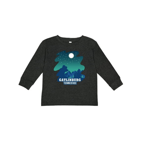 Inktastic Smoky Mountains Gatlinburg Tennessee with Bear Boys or Girls Long Sleeve Toddler T-Shirt