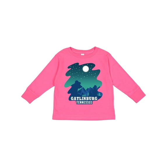 Inktastic Smoky Mountains Gatlinburg Tennessee with Bear Boys or Girls Long Sleeve Toddler T-Shirt