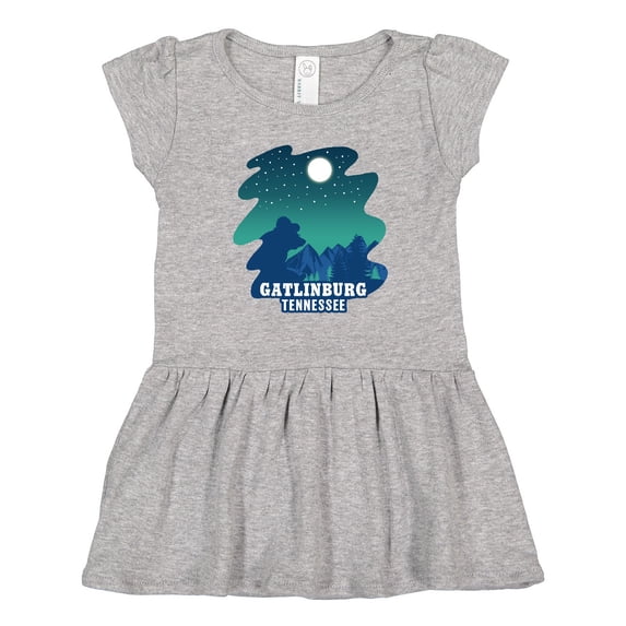 Inktastic Smoky Mountains Gatlinburg Tennessee with Bear Girls Toddler Dress
